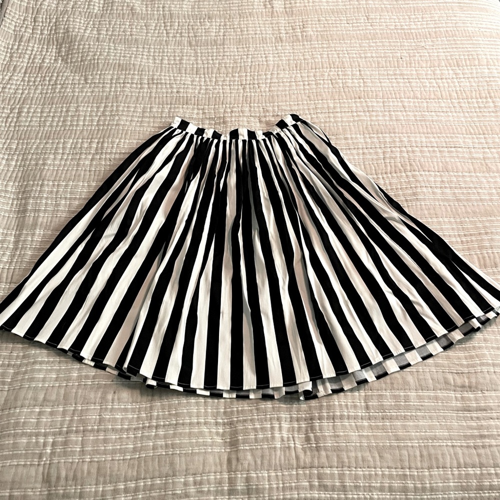 Unique Vintage striped circle skirt